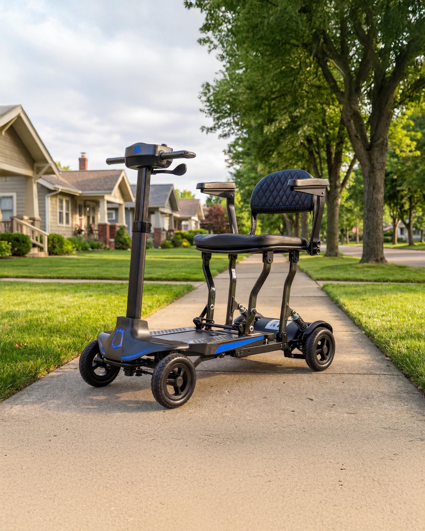 Monarch Mobility Supa Carbon Lite in Grey on Sidewalk