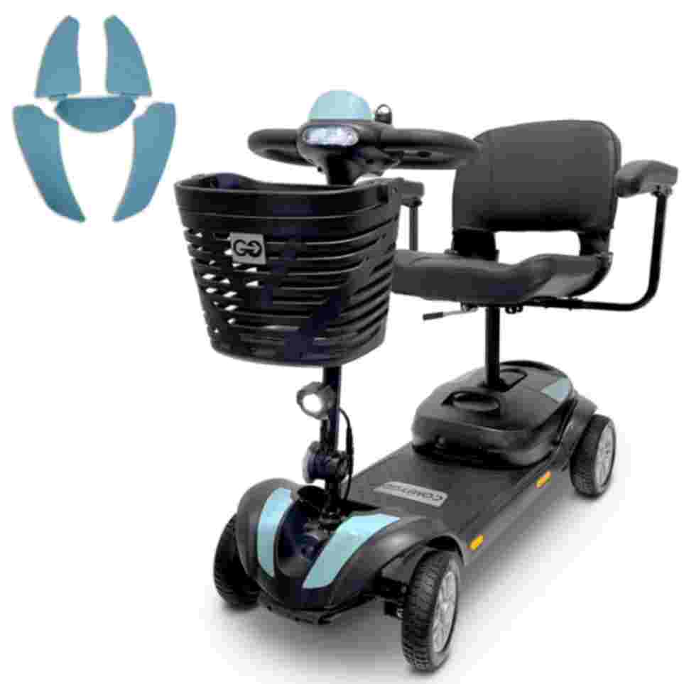 ComfyGo Z-4 Ultra-Light Electric Mobility Scooter With Quick-Detach Frame