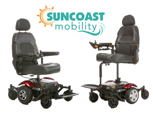 Merits Health Vision Super and Vision Sport Power Wheelchairs with Optional Seat Lift