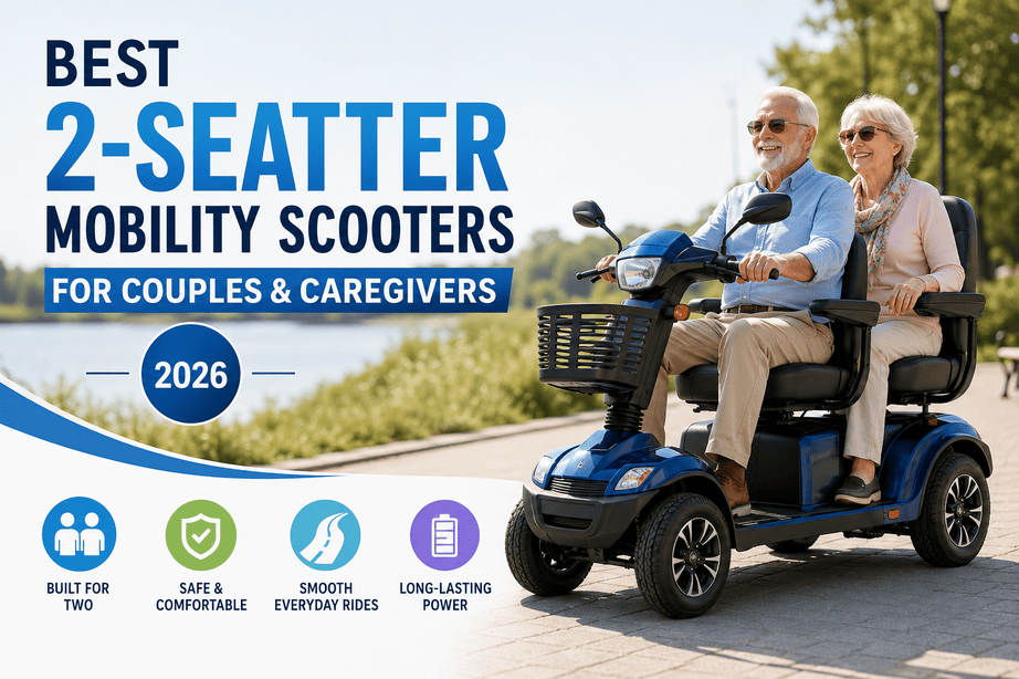 Best 2-Seater Mobility Scooters for Couples & Caregivers (2026)