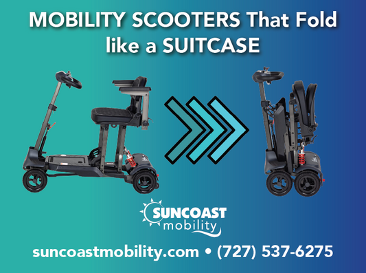 Mobility scooters that fold like a suitcase