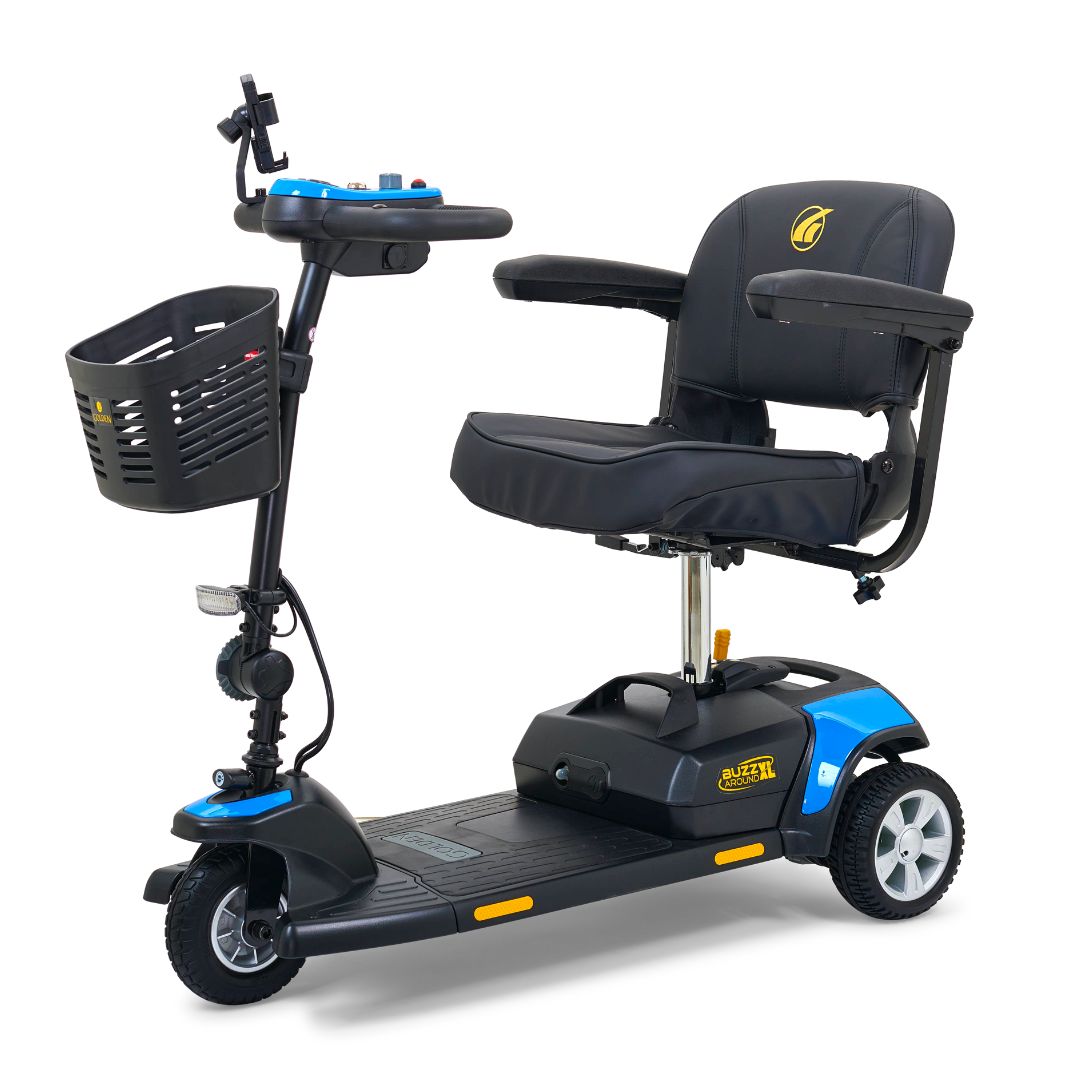Buzzaround XL 3-Wheel Mobility Scooter in blue