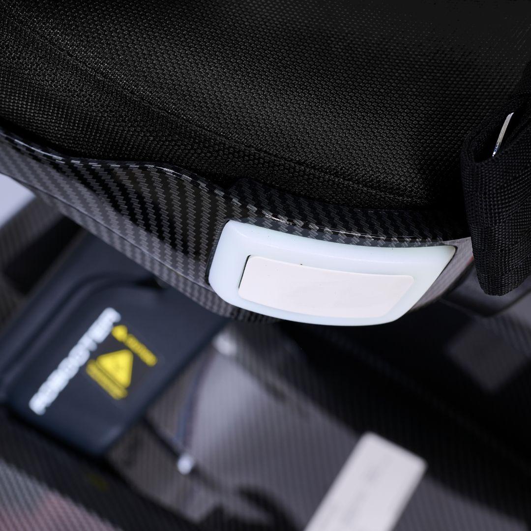 Golden Ally Sport Power Wheelchair by Golden Technologies in Carbon Fiber Release Button