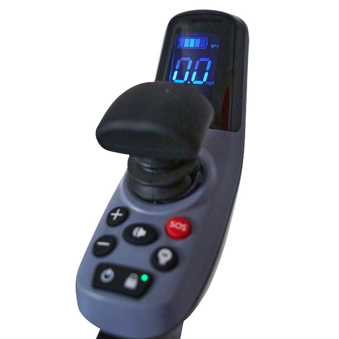 Golden Ally Sport Power Wheelchair by Golden Technologies in Carbon Fiber Joystick