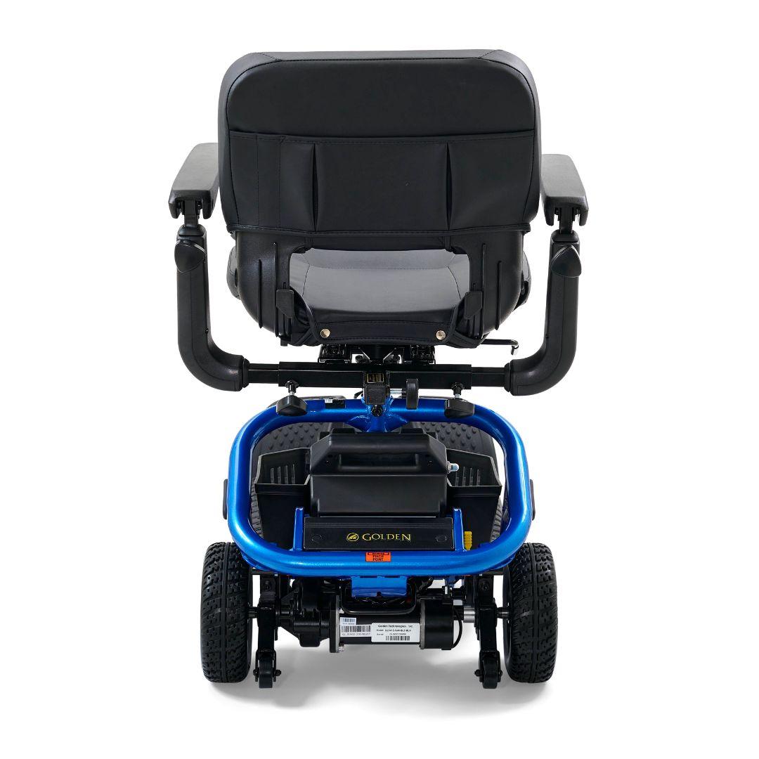 Golden Technologies LiteRider 4-Wheel Travel Mobility Scooter in Blue Rear View