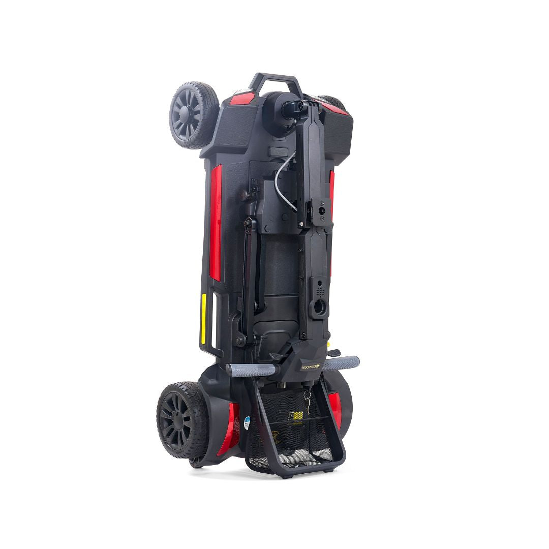 Buzzaround CarryOn Scooter by Golden Technologies Standing on Kickstand