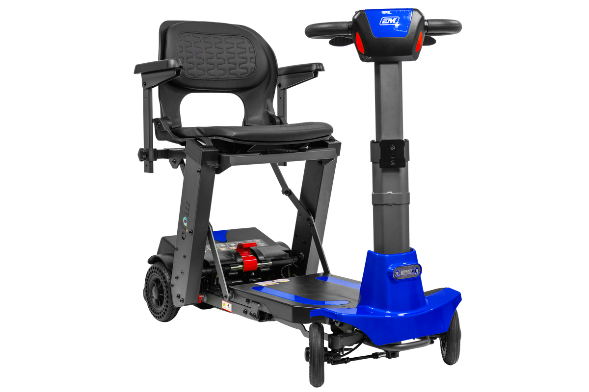 Mojo Manual Folding Scooter by Enhance Mobility in Blue