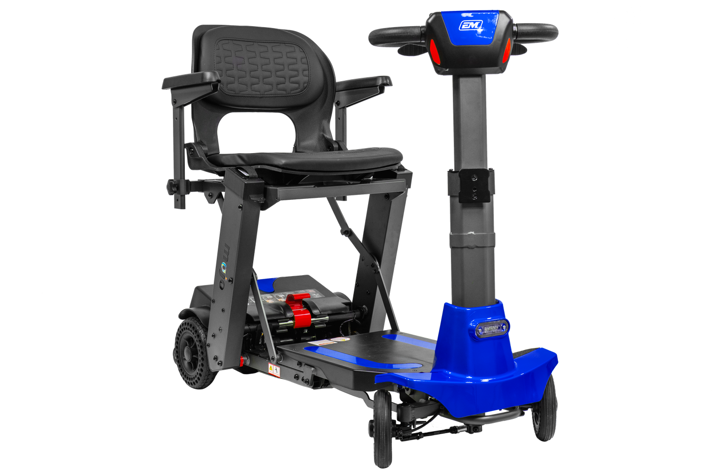 Mojo Manual Folding Scooter by Enhance Mobility in Blue