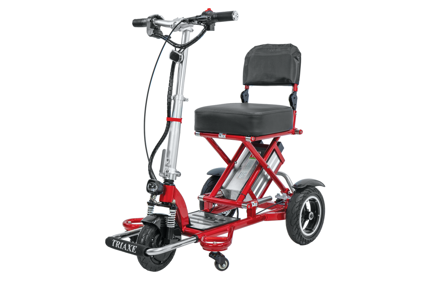 Enhance Mobility Triaxe Sport Folding Mobility Scooter in Red
