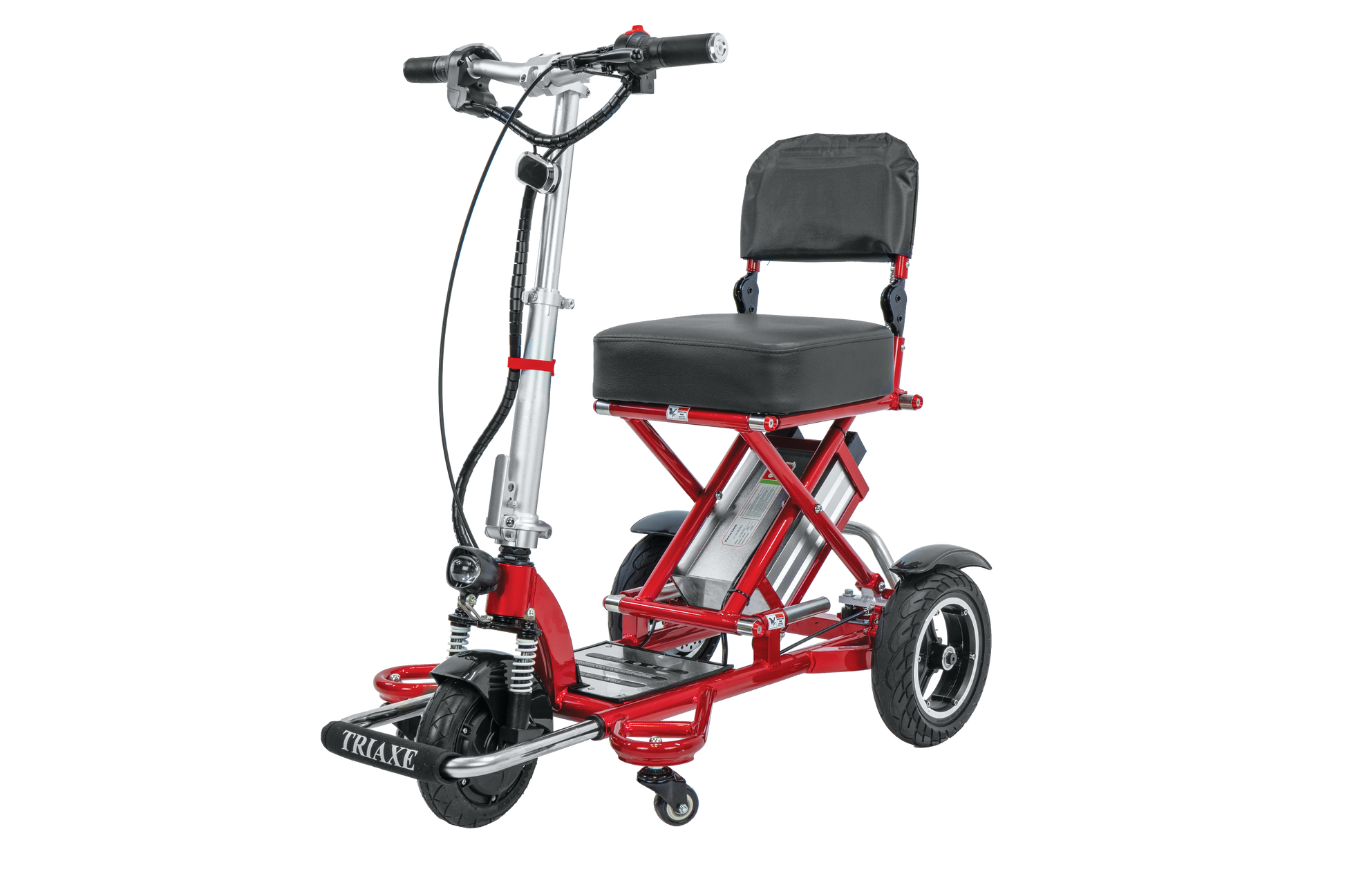 Enhance Mobility Triaxe Sport Folding Mobility Scooter in Red