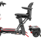 Mojo Manual Folding Scooter by Enhance Mobility in Red Side View with Rear Removed