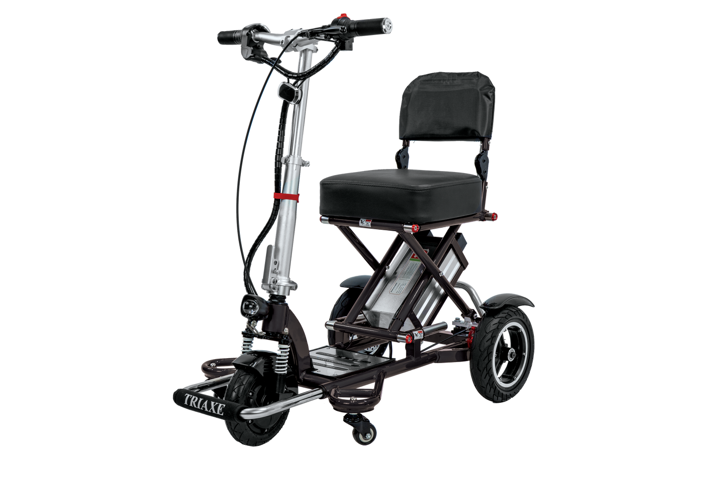 Enhance Mobility Triaxe Sport Folding Mobility Scooter in Black