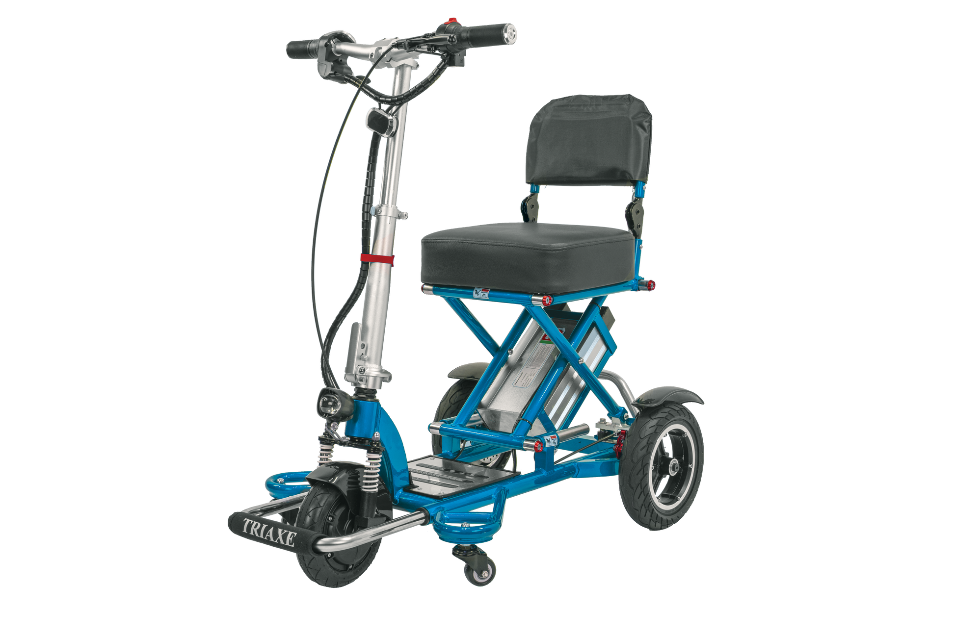 Enhance Mobility Triaxe Sport Folding Mobility Scooter in Blue