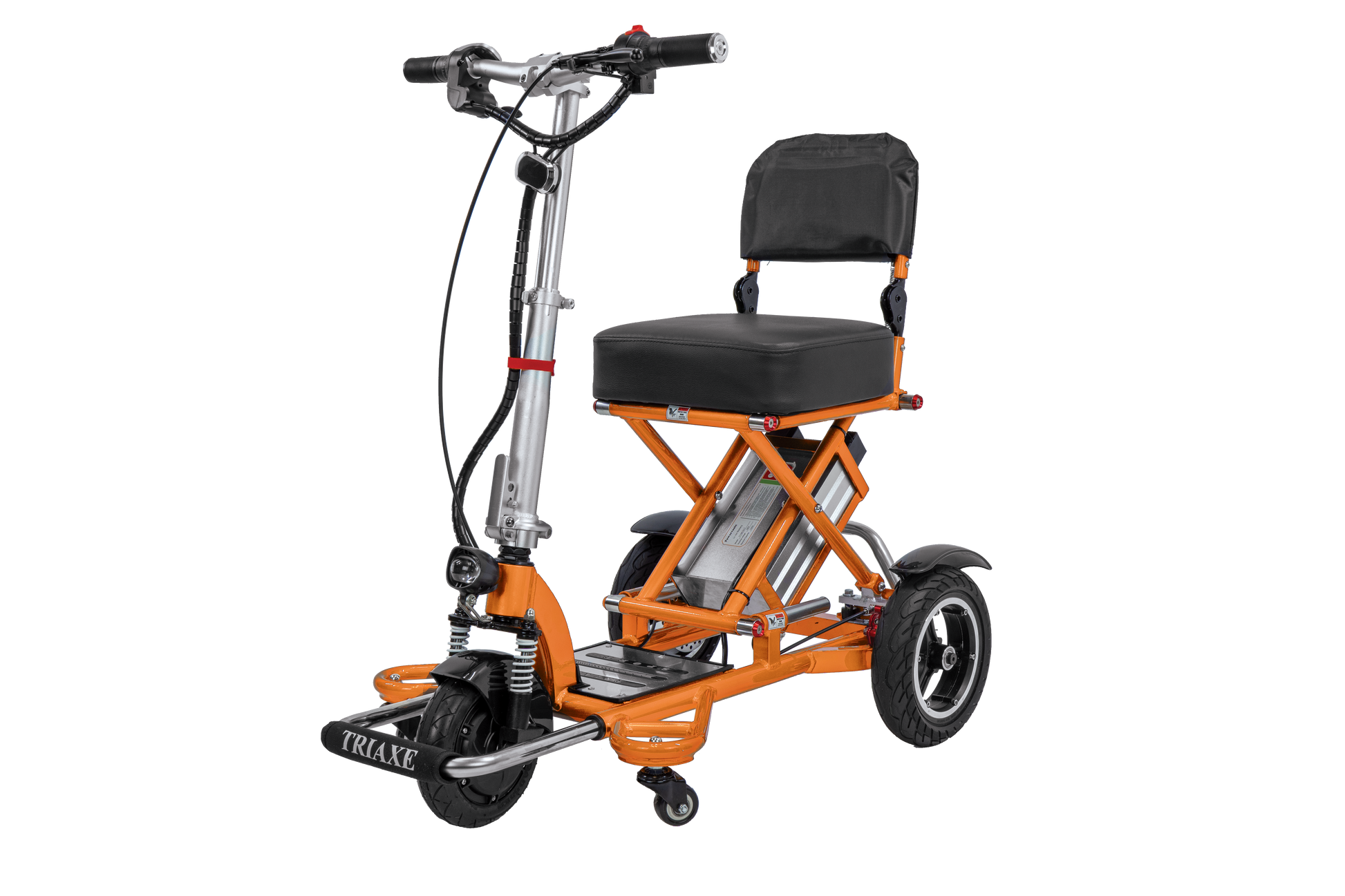 Enhance Mobility Triaxe Sport Folding Mobility Scooter in Orange