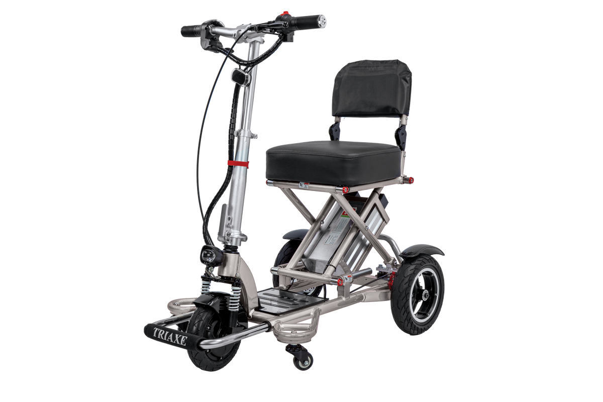 Enhance Mobility Triaxe Sport Folding Mobility Scooter in Silver
