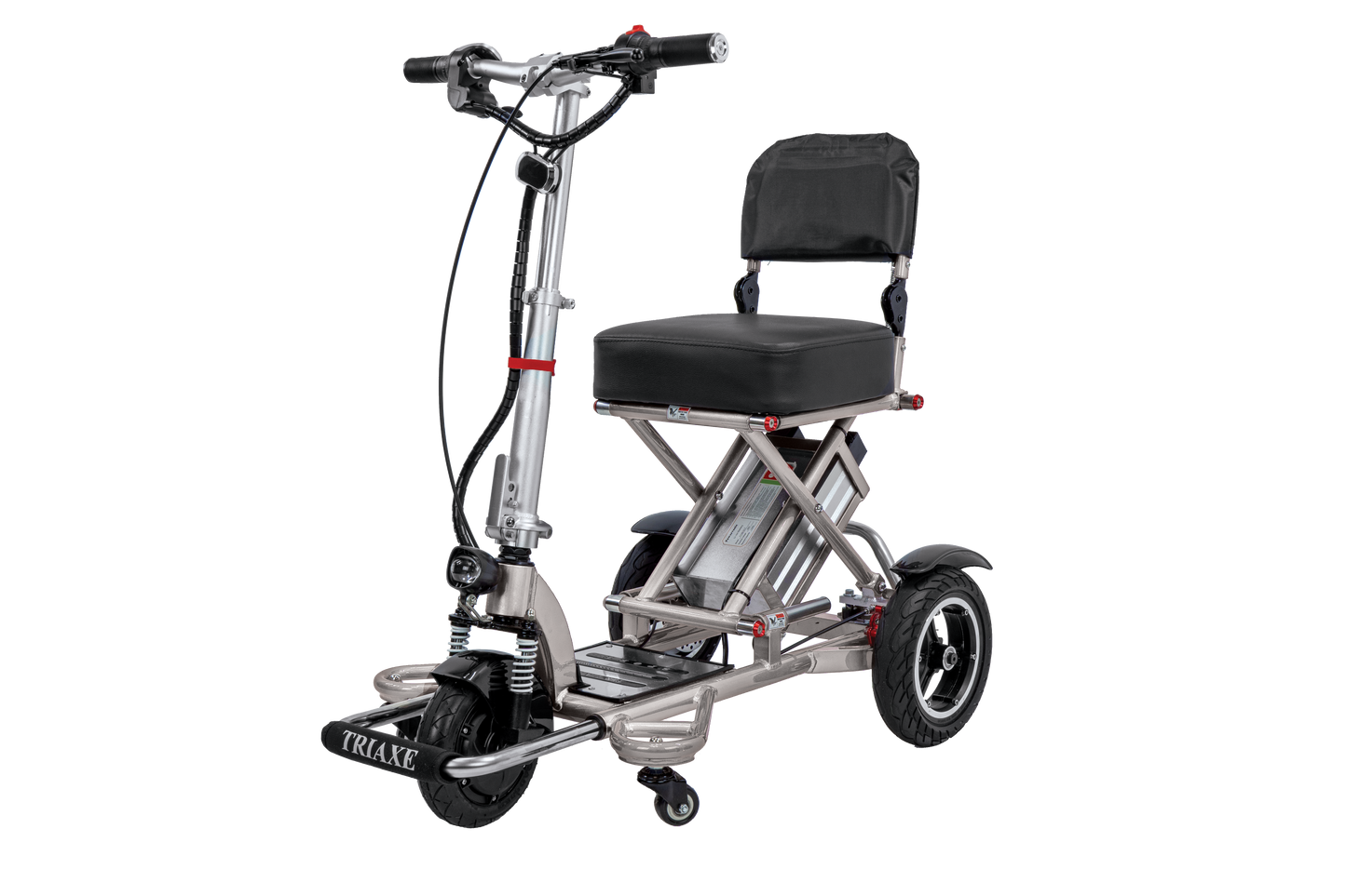 Enhance Mobility Triaxe Sport Folding Mobility Scooter in Silver