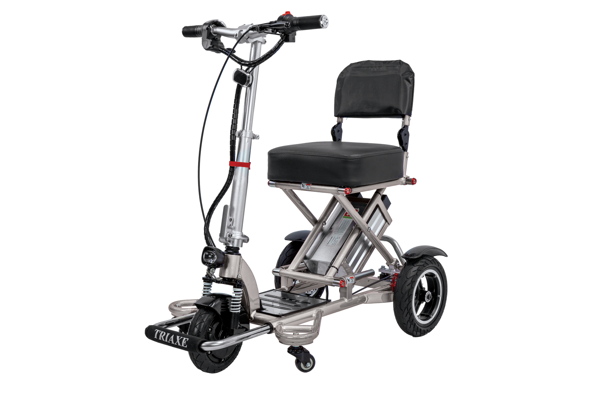 Enhance Mobility Triaxe Sport Folding Mobility Scooter in Silver