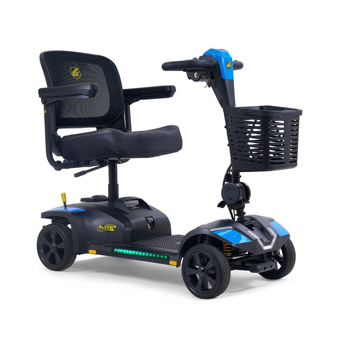 Buzzaround XL+ 4-Wheel Mobility Scooter by Golden Technologies in Blue