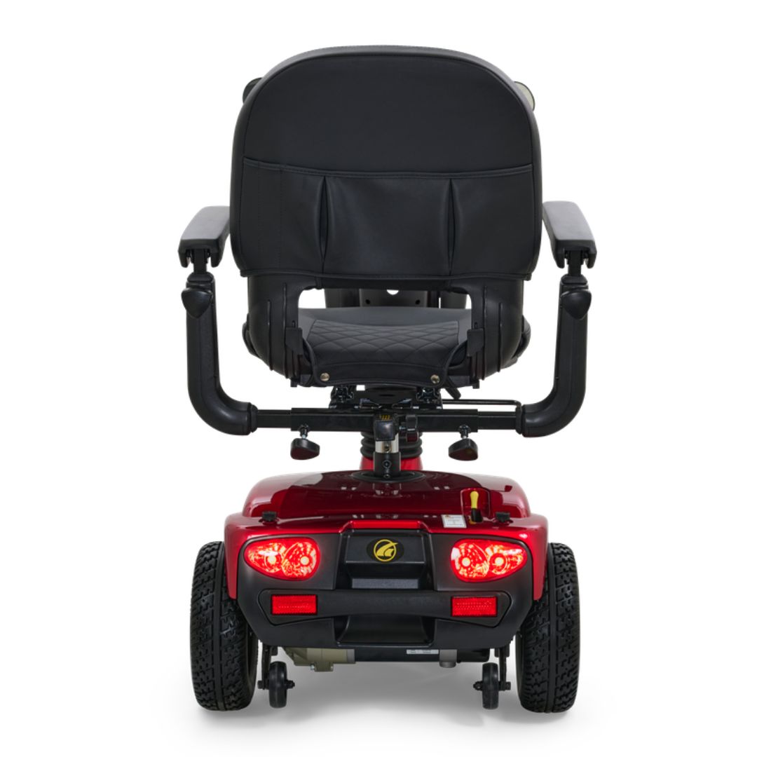 Golden Technologies Companion Mid Size 3-Wheel Mobility Scooter in Red Rear View