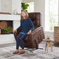 Woman sitting in a Golden Technologies PR-446 Dione Infinite Position Lift Chair Recliner 