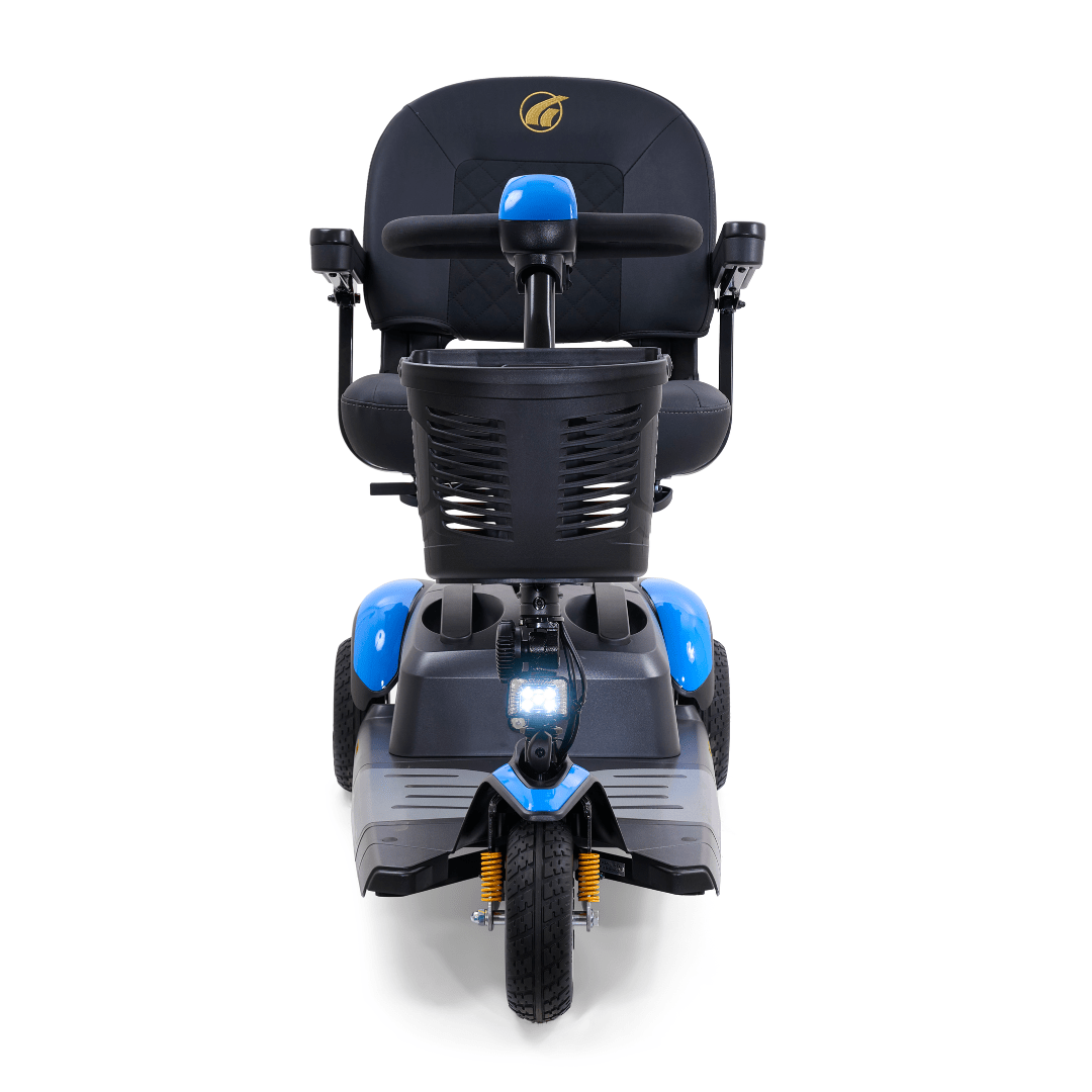 Buzzaround EX 3 Wheel Mobility Scooter by Golden Technologies in Blue Front View