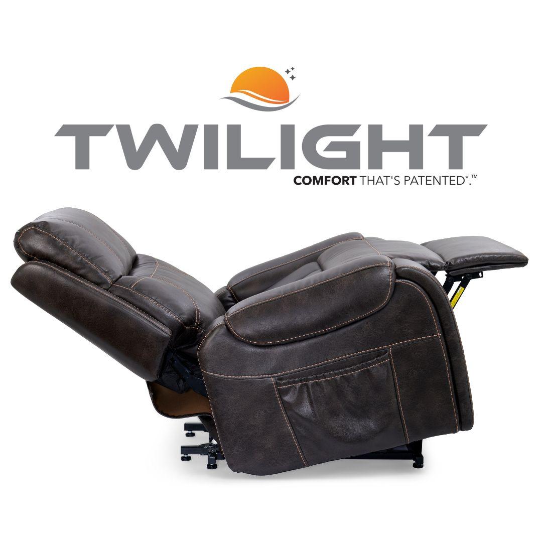 Golden Technologies Titan PR449 w/ Twilight, Power Lumber, and Power Headrest Reclining with Twilight Logo