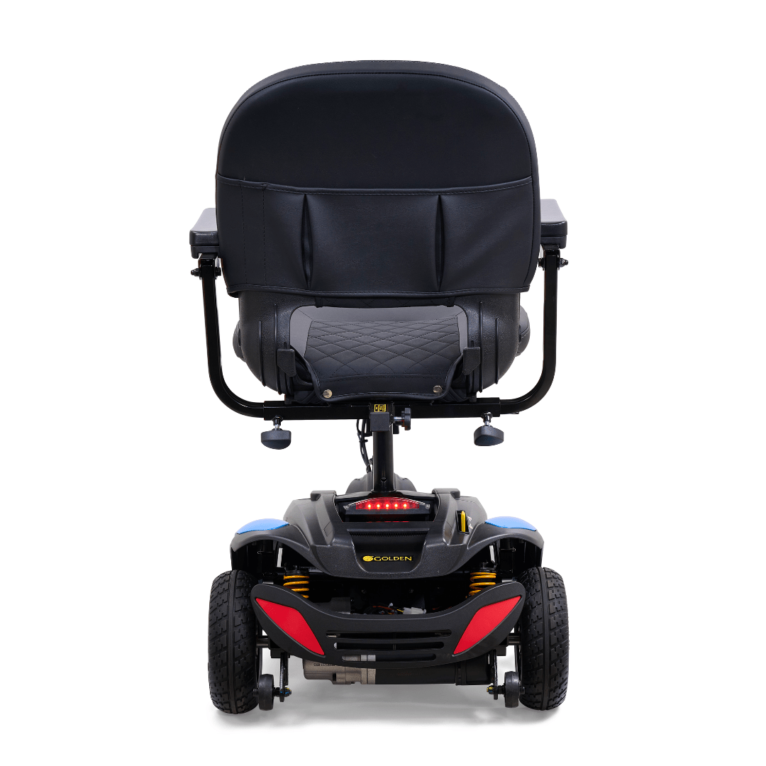 Buzzaround EX 3 Wheel Mobility Scooter by Golden Technologies in Blue Back View