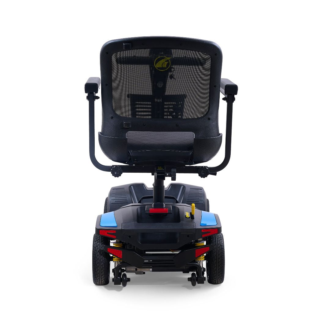 Buzzaround XL+ 4-Wheel Mobility Scooter by Golden Technologies in Blue Rear View