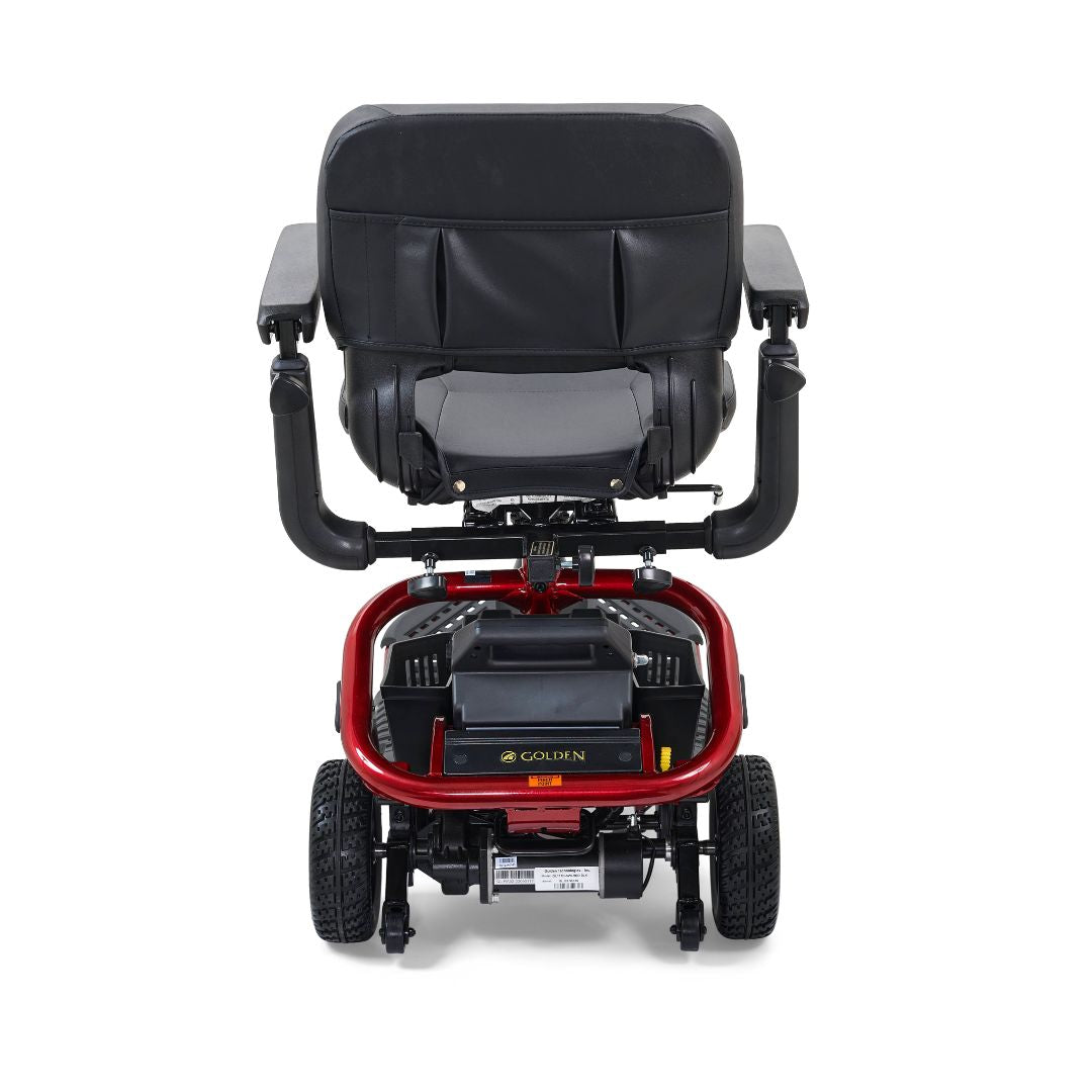 Golden Technologies LiteRider 3-Wheel Mobility scooter in Red Rear View