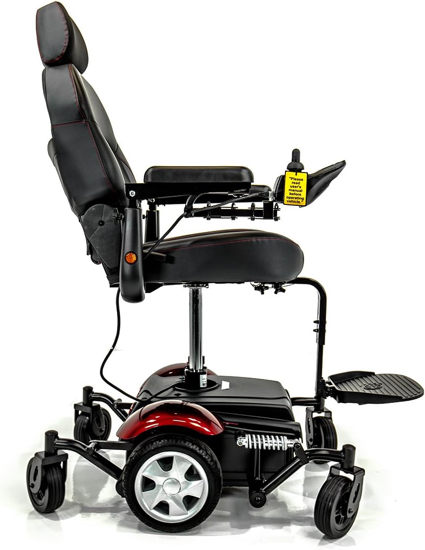 Merits Health Vision Sport P326D in 
Red with Lift Side View