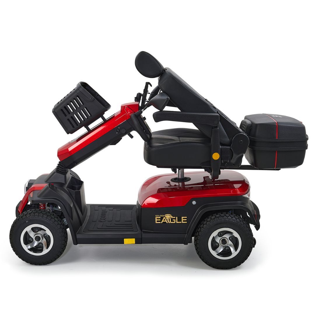 Golden Technologies Eagle GR595 Mobility Scooter in Red Folded Down