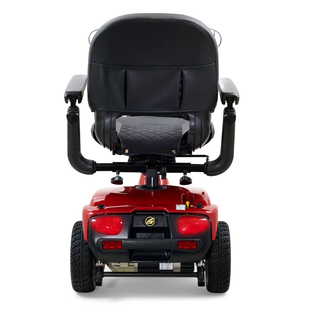 Golden Technologies Companion Full Size 3-Wheel Mobility Scooter in Red Rear View