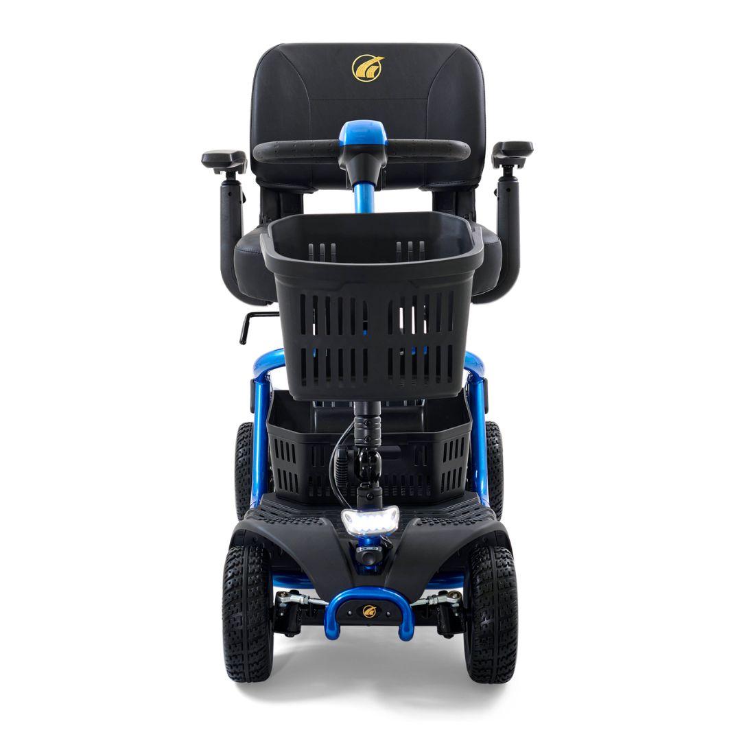 Golden Technologies LiteRider 4-Wheel Travel Mobility Scooter in Blue Front View