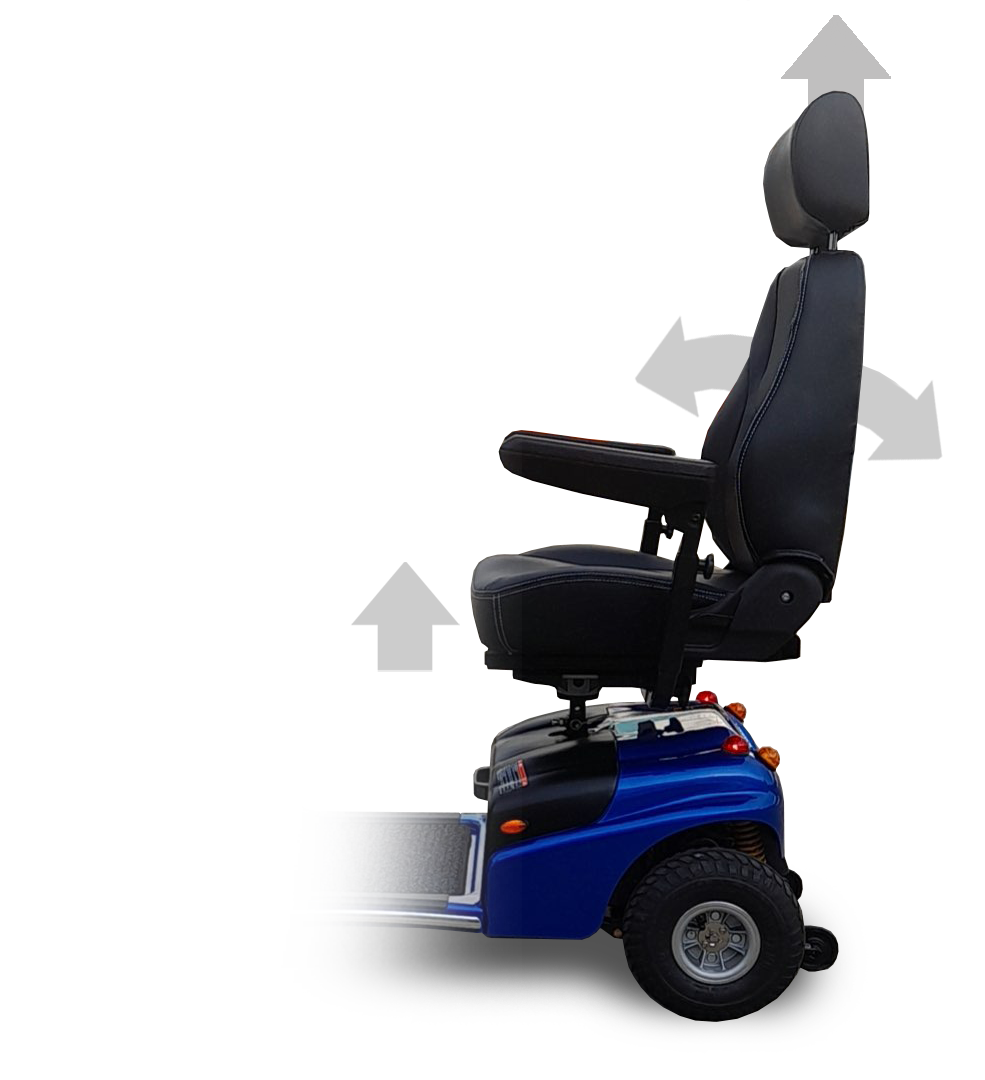 Shoprider Explorer adjustable seat graphic