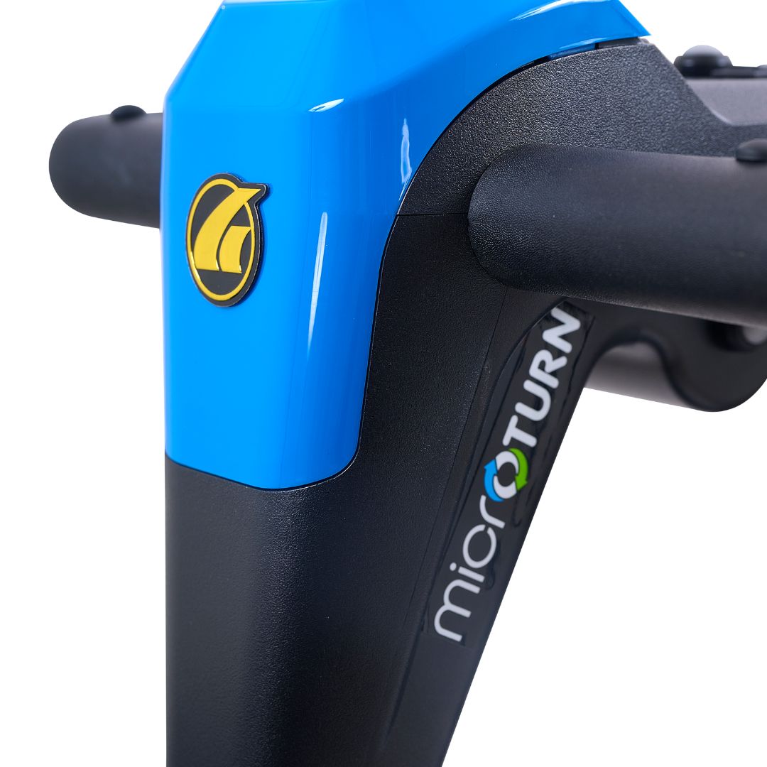 Buzzaround XL+ 4-Wheel Mobility Scooter by Golden Technologies in Blue Tiller