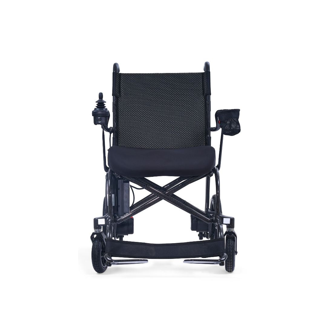 Golden Technologies Cricket LT Carbon Folding Power Wheelchair Front View