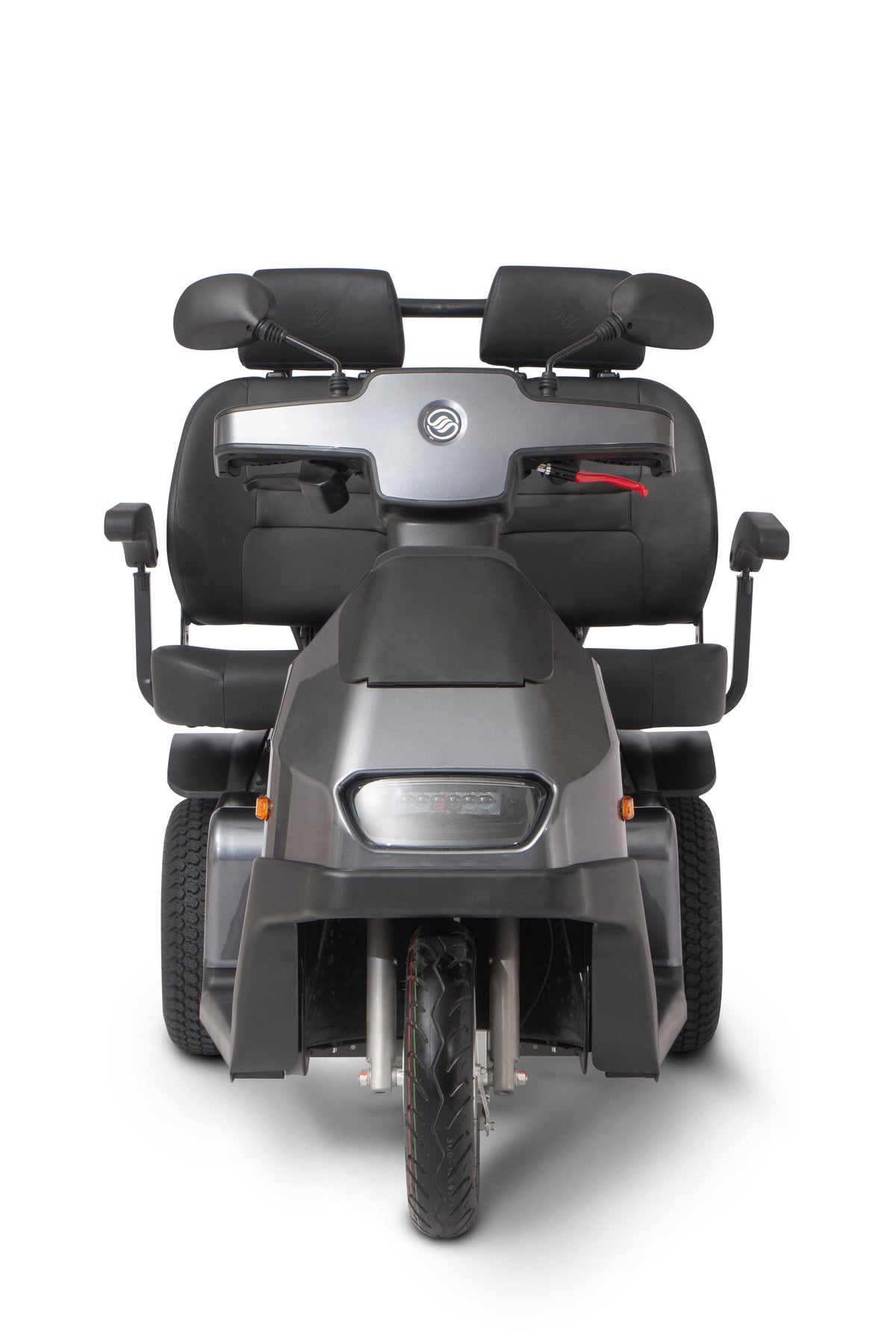 Afikim Afiscooter S3 Dual Seat in Grey Front View