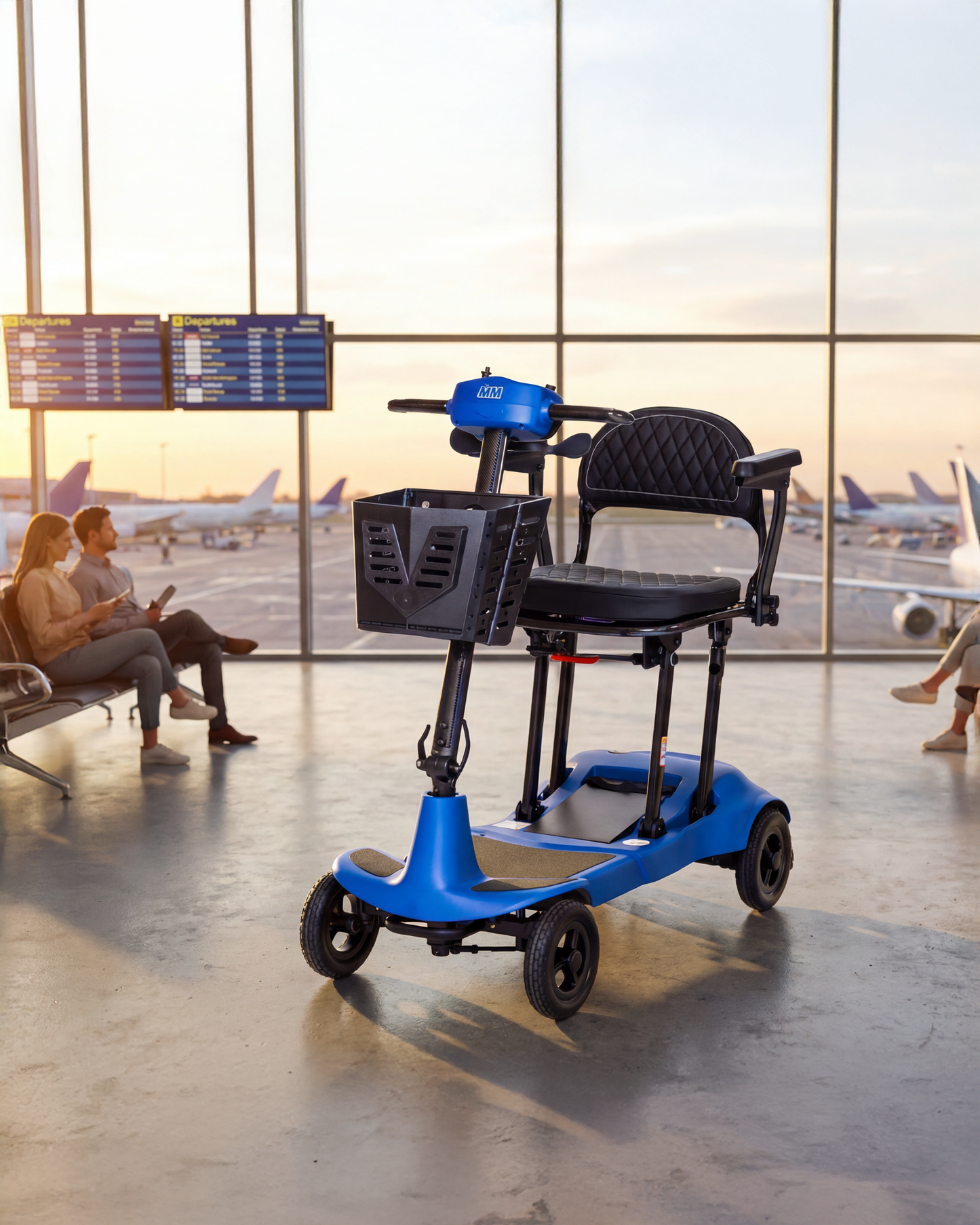 Monarch Mobility Genie Ultralight Blue at Airport