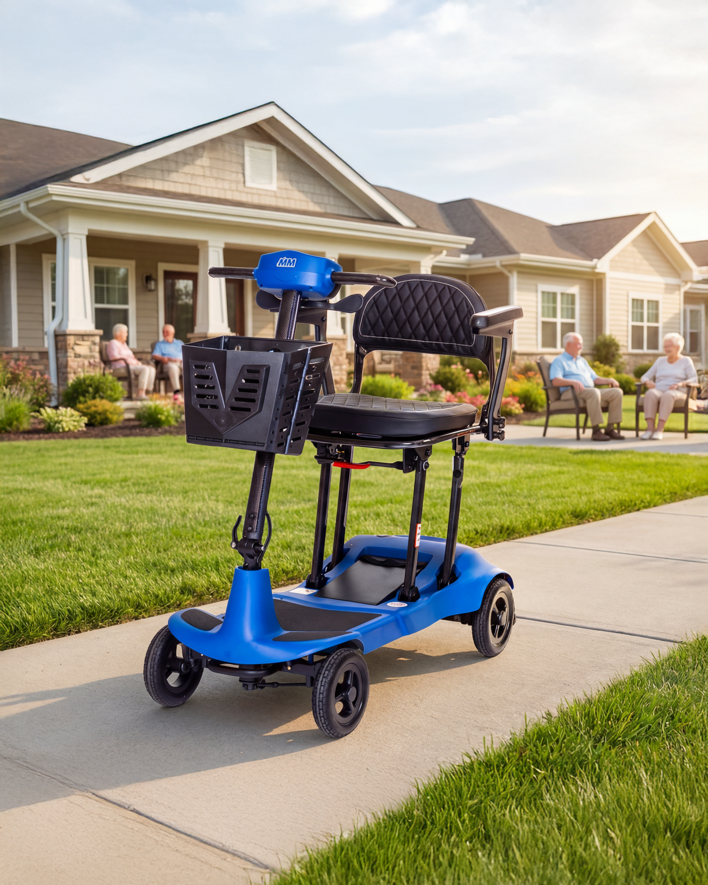 Monarch Mobility Genie Ultralight Blue at Retirement Home