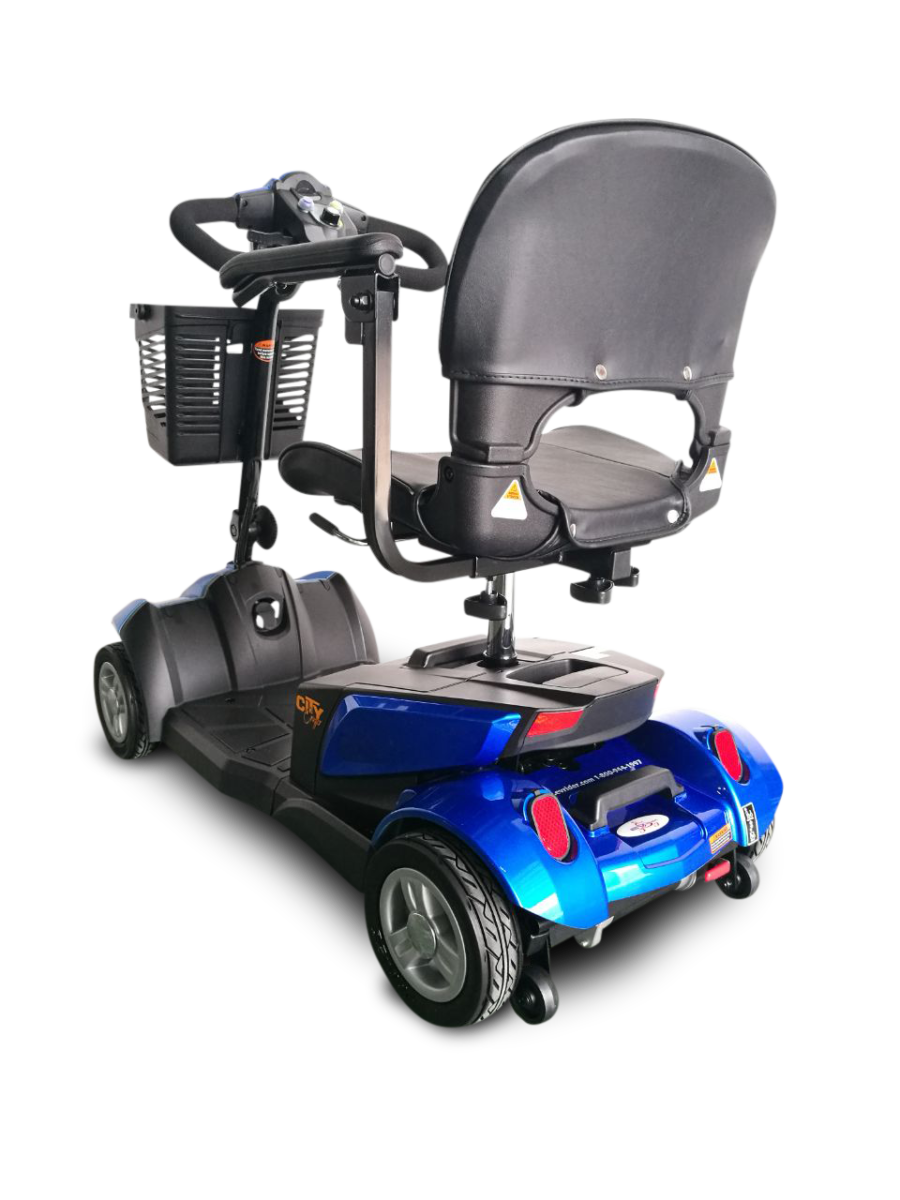 EV Rider CityCruzer Mobility Scooter in Blue Rear View
