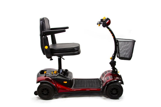 Shoprider Dasher 4 in Red Side View