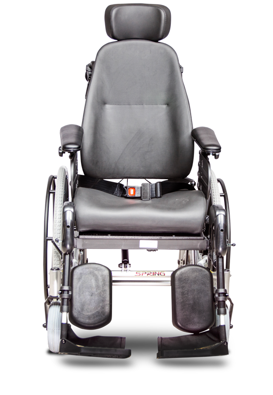 Heartway Spring is a manual wheelchair with a lightweight aluminum frame with elevating leg rests