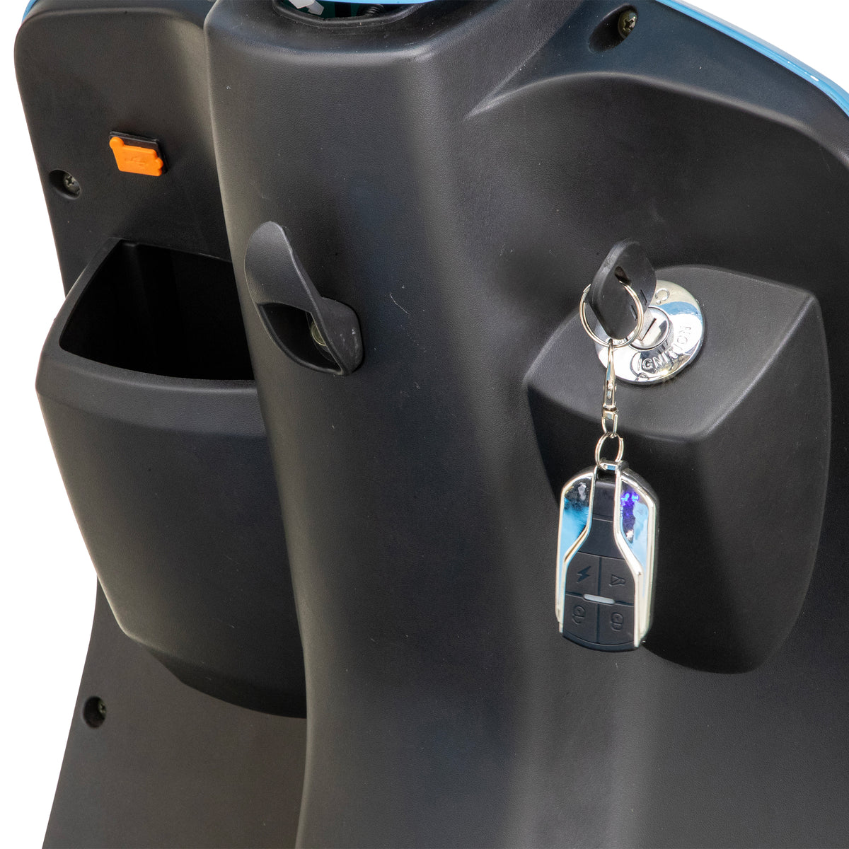Bespoke Elite 3-Wheel All-Terrain Recreational Mobility Scooter in Blue Key Switch
