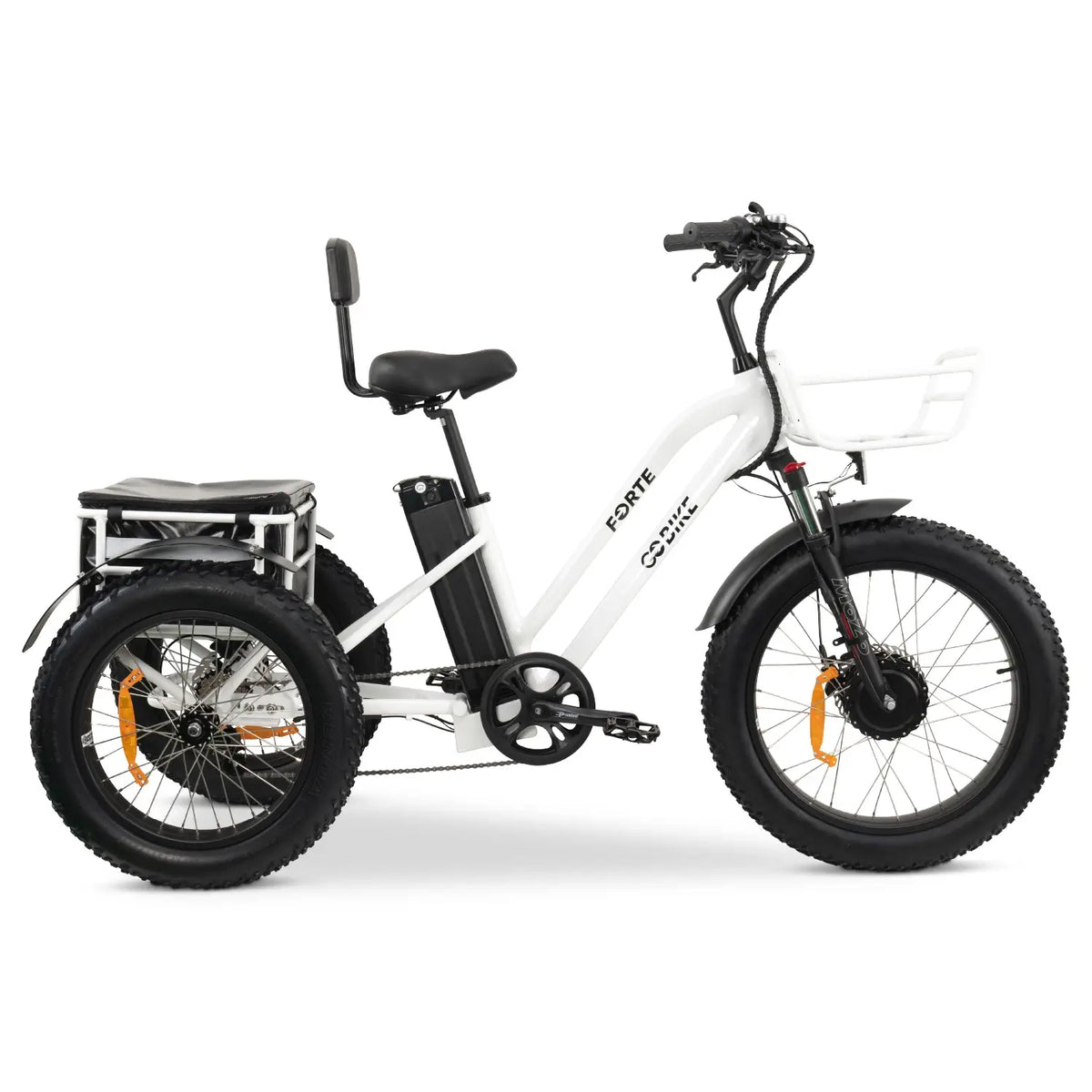 GoBike FORTE Electric Tricycle in White Side View