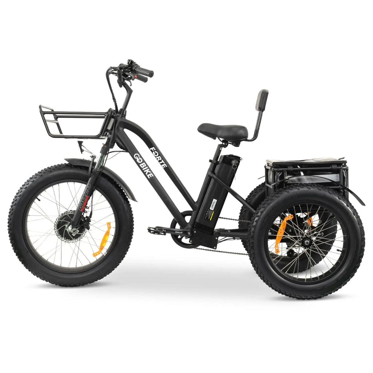 GoBike FORTE Electric Tricycle in Black Side View