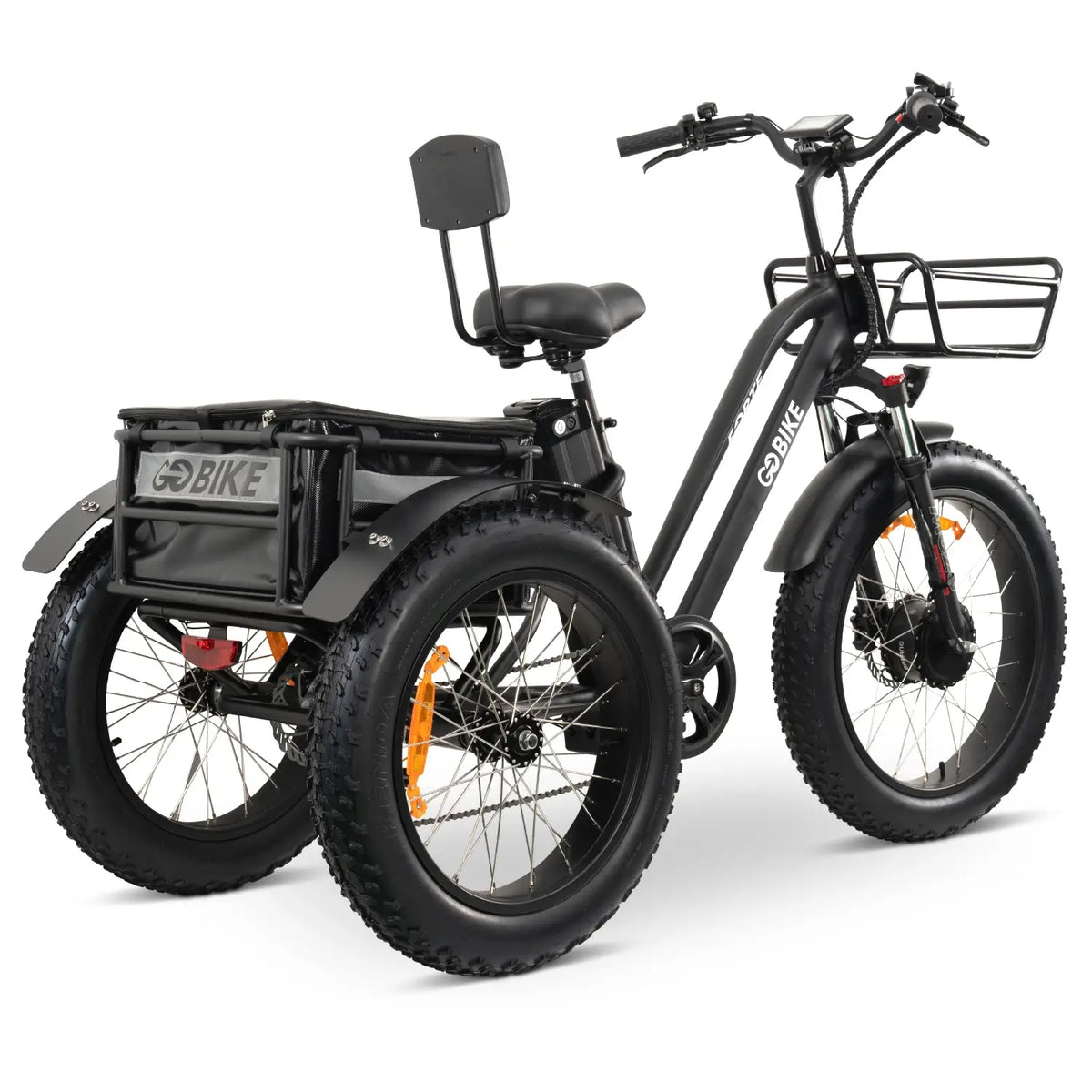 GoBike FORTE Electric Tricycle in Black Back View