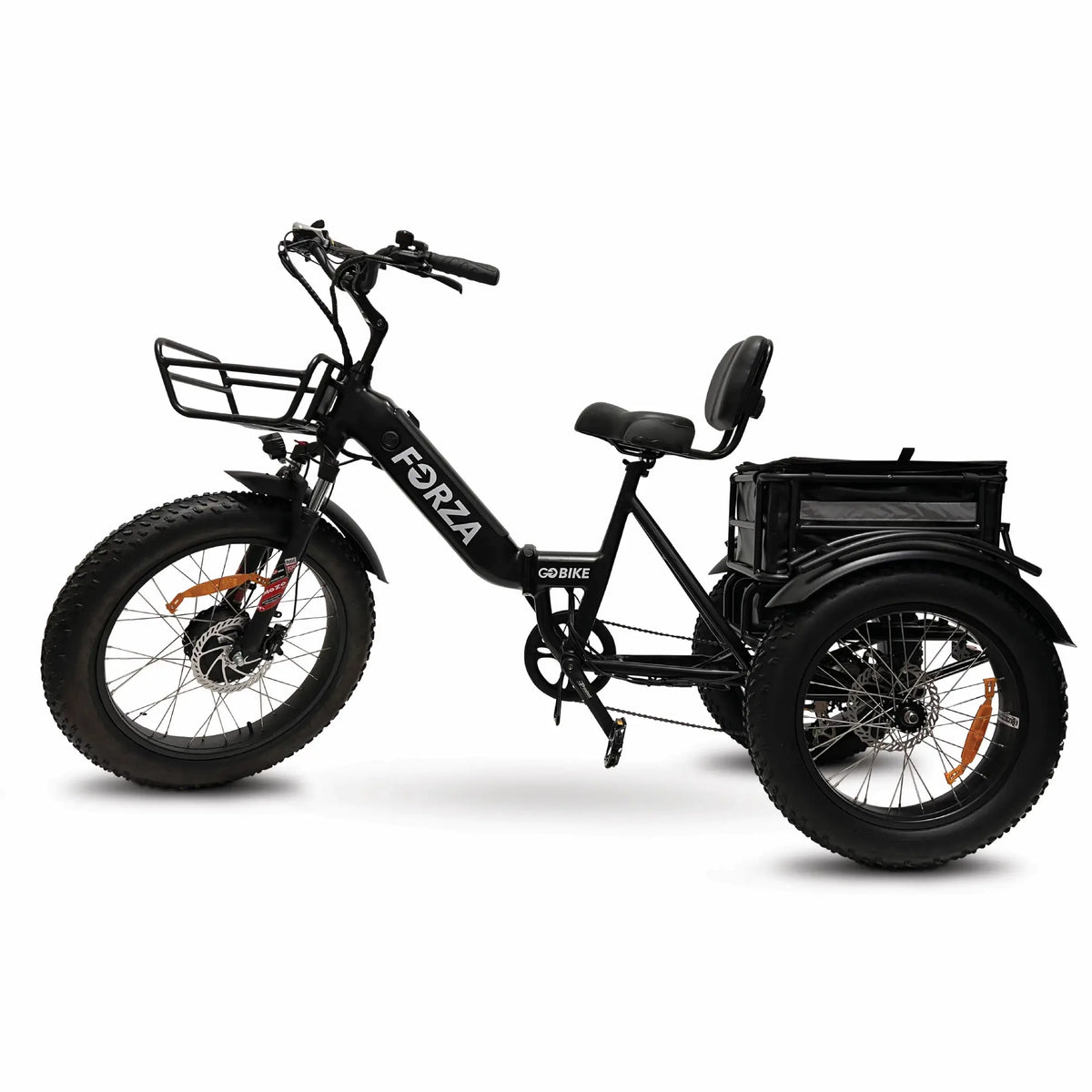GoBike FORZA Electric Tricycle in Black Side View