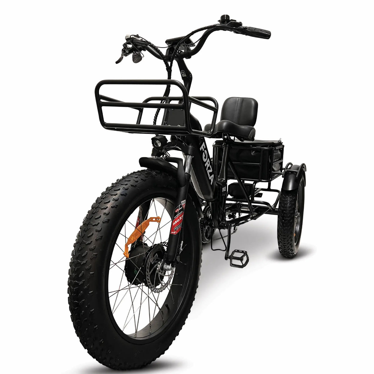 GoBike FORZA Electric Tricycle in Black Front View