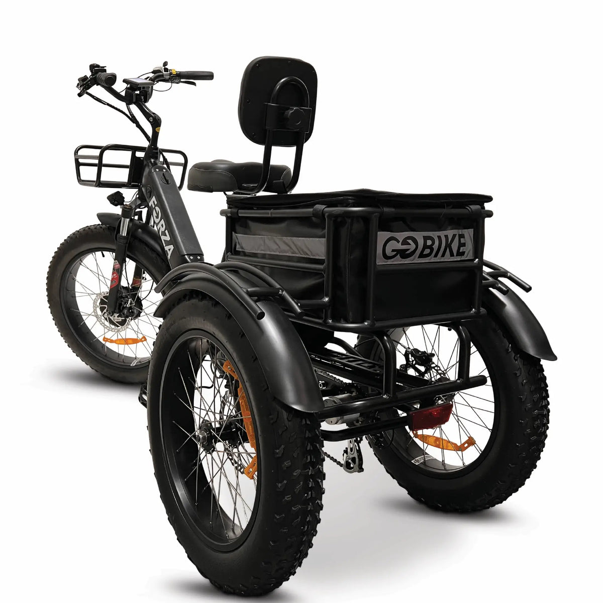 GoBike FORZA Electric Tricycle in Black Back View