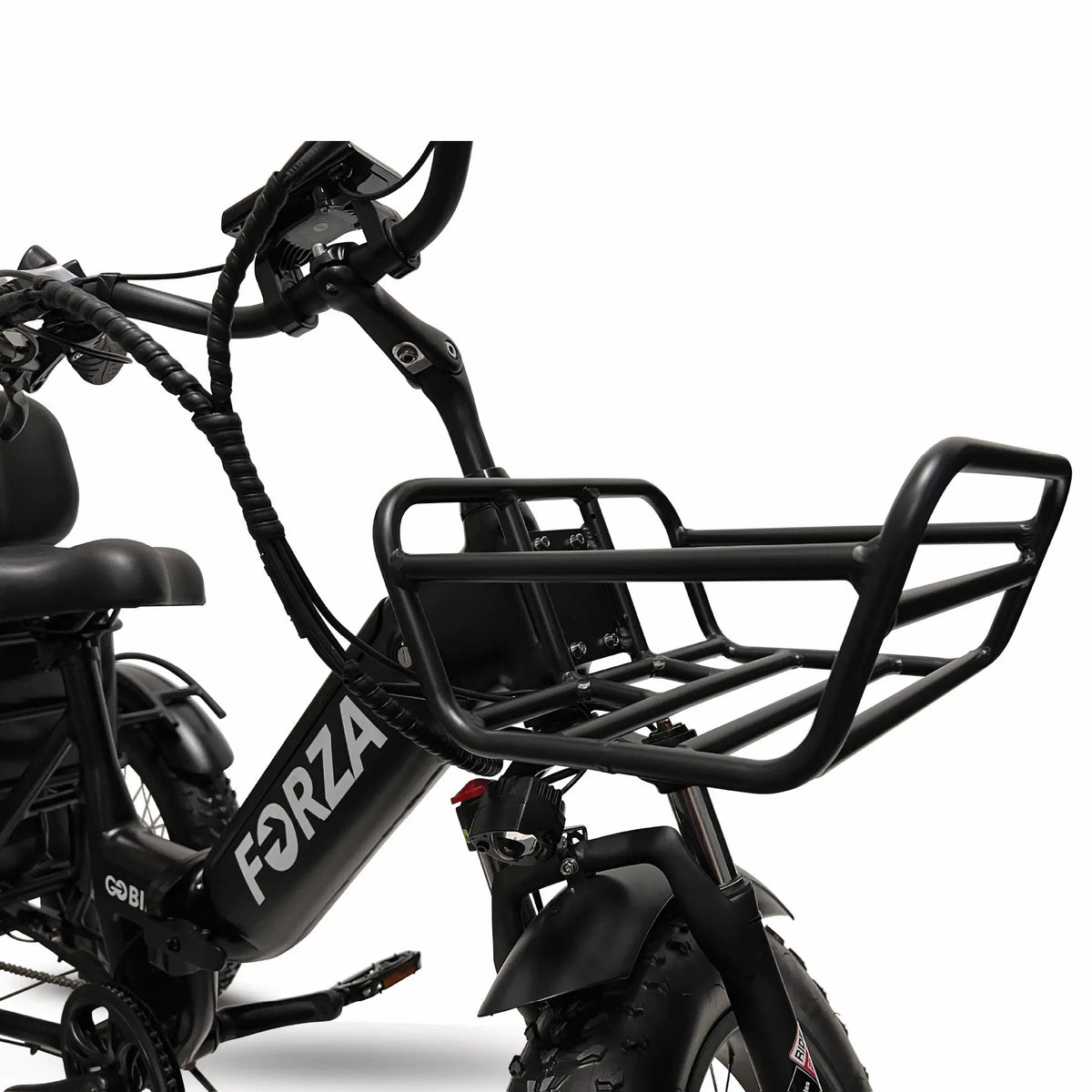 GoBike FORZA Electric Tricycle in Black Front Rack